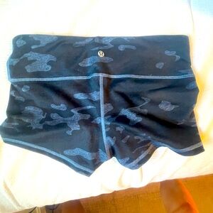 Lululemon Blue Camo Shorts, Size 8 Like New!